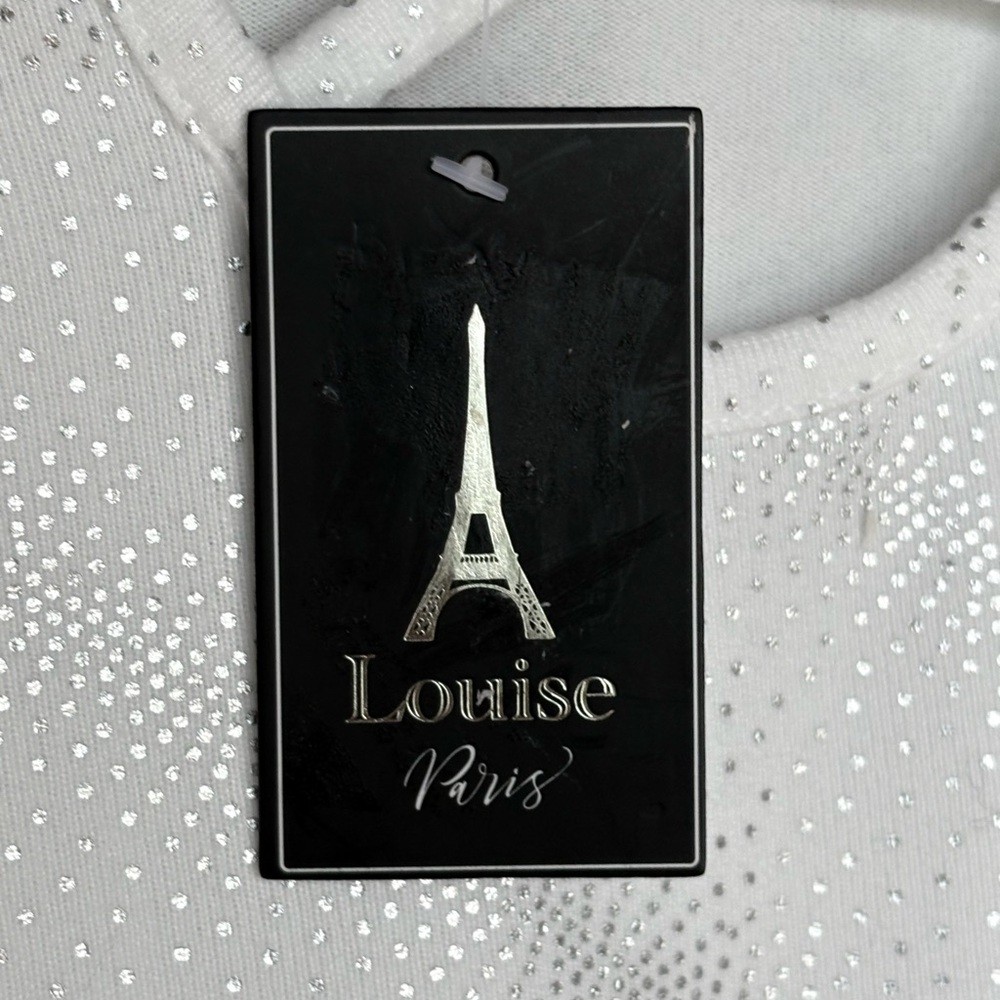 NWT Louise Paris White 3/4 Sleeve Cut Out Blouse - Picture 3 of 8